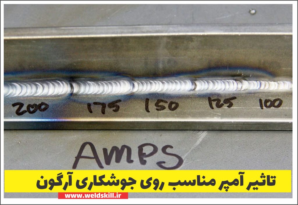 تاثیر آمپر مناسب روی جوشکاری آرگون