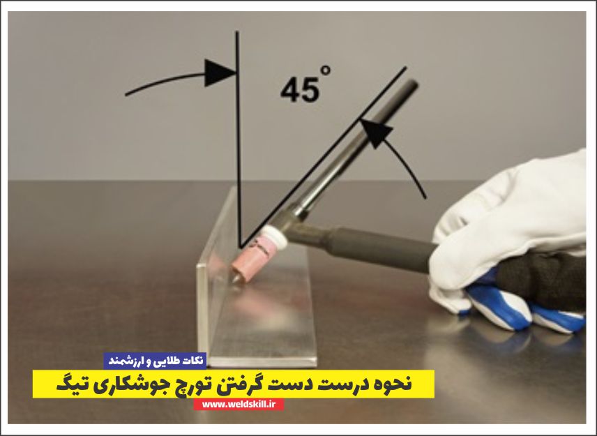 نحوه درست دست گرفتن تورچ جوشکاری تیگ