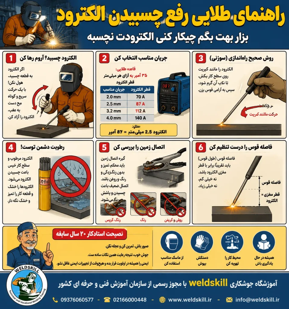 نکات طلایی رفع چسبیدن الکترود