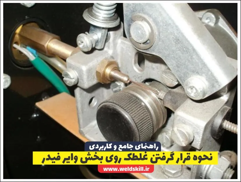 نحوه قرار گرفتن غلطک روی بخش وایر فیدر