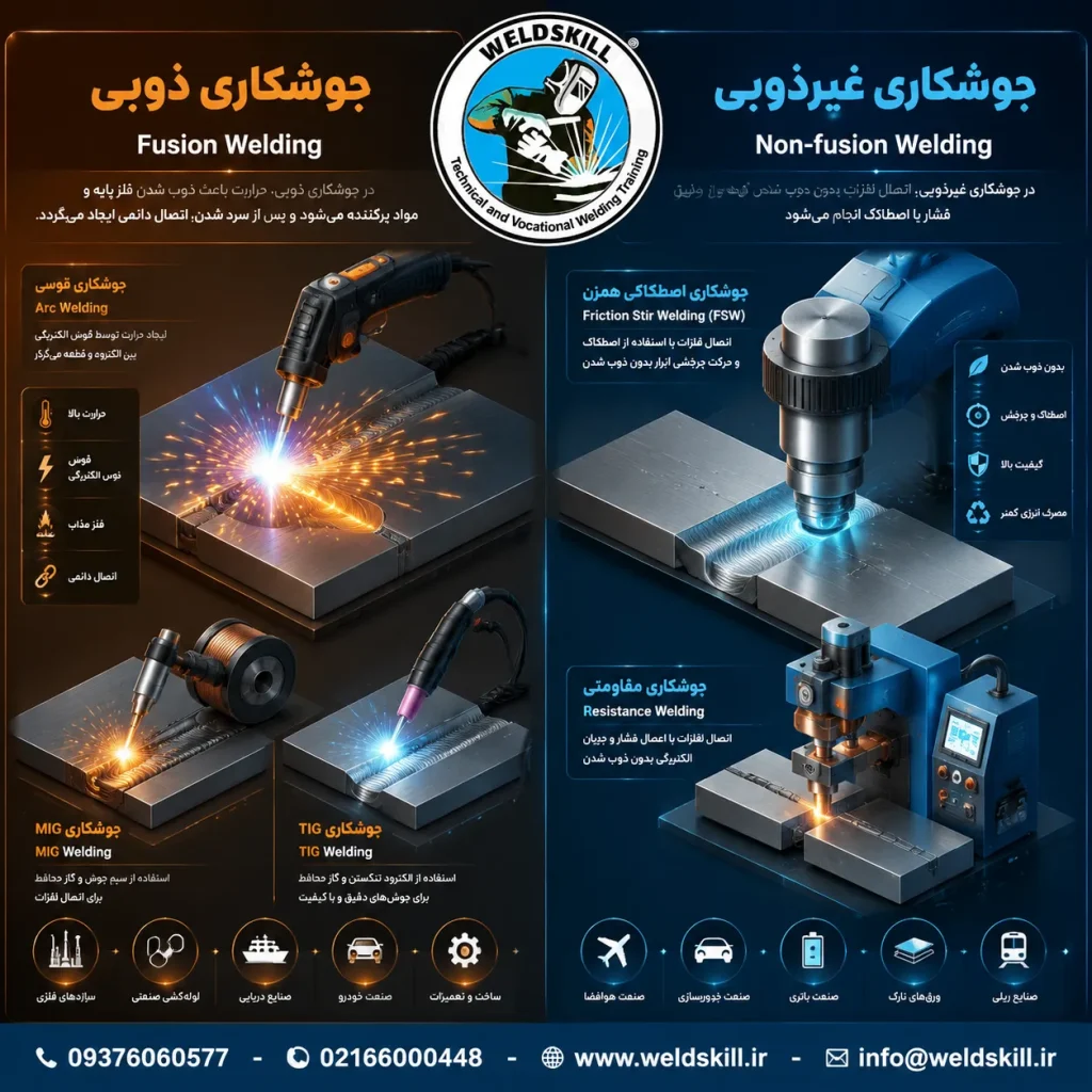 جوشکاری ذوبی و غیرذوبی چیست؟