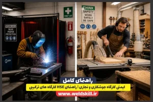ایمنی کارگاه جوشکاری و نجاری HSE کارگاه های ترکیبی