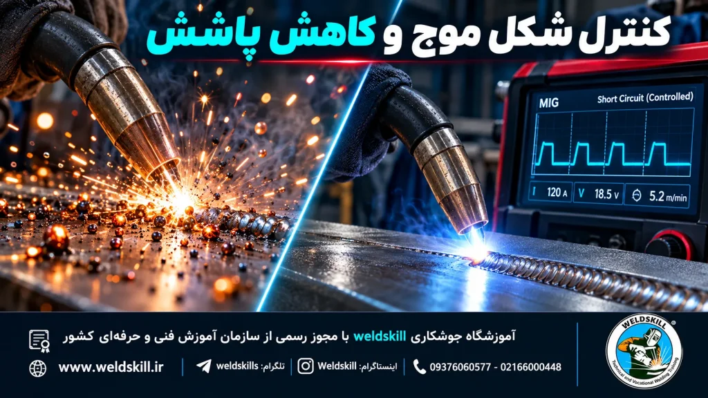 کنترل شکل موج و اتصال کوتاه کم‌پاشش